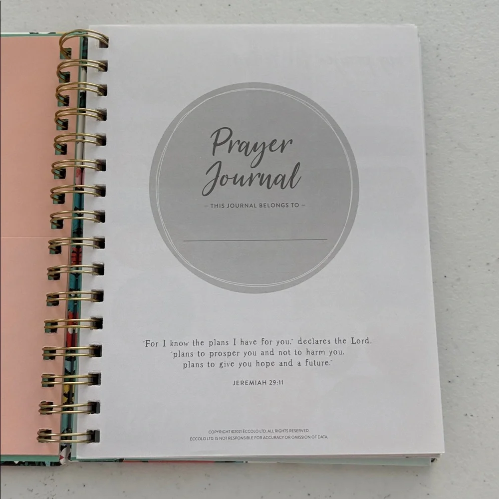 Deluxe Prayer Journal Spiral Bound with Stickers and Journaling Pages